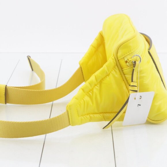 💛 Tory Burch Yellow Quilted Nylon Belt Bag / Fanny Pack - Gently Used - Picture 6 of 10